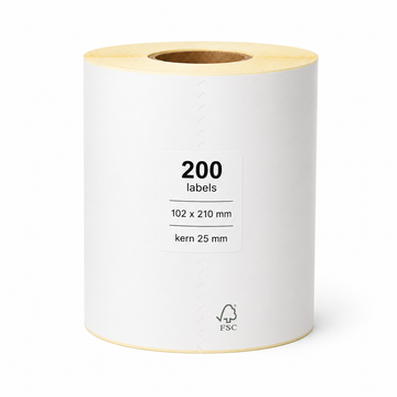 Verzendlabel DHL 102 x 210 mm <br>(200 labels per rol)