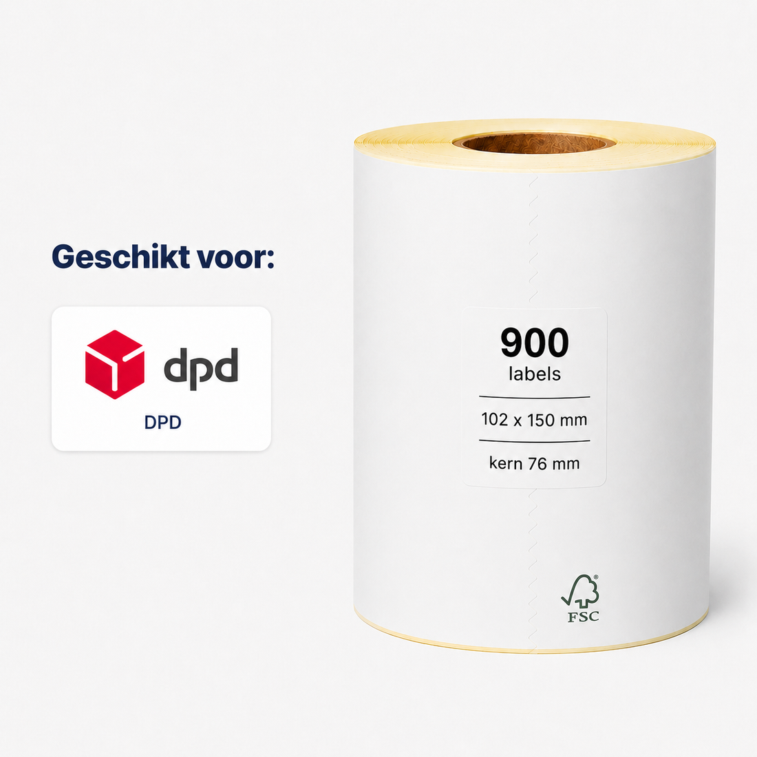 Verzendlabel DPD 102 x 150 mm <br>(900 labels per rol)