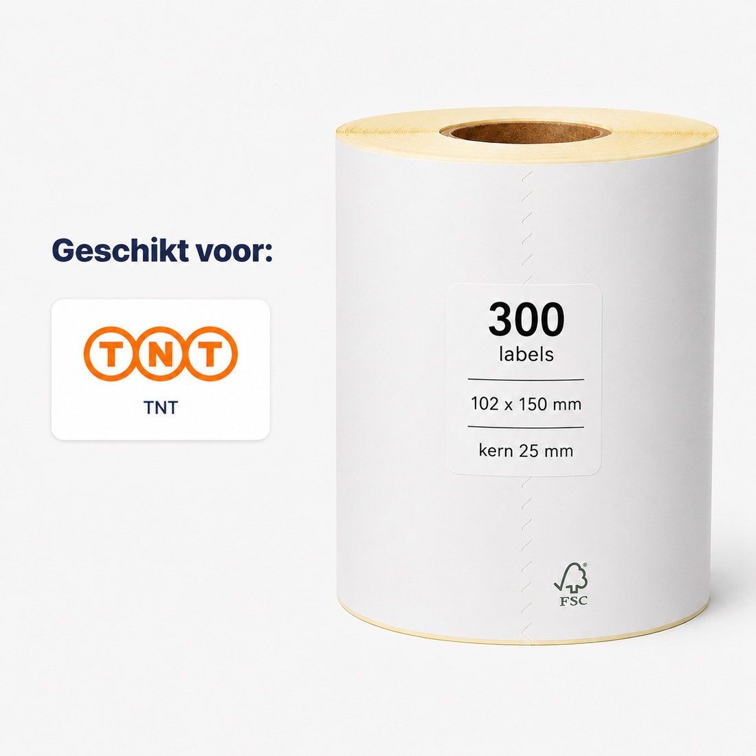 Verzendlabel TNT 102 x 150 mm <br>(300 labels per rol)