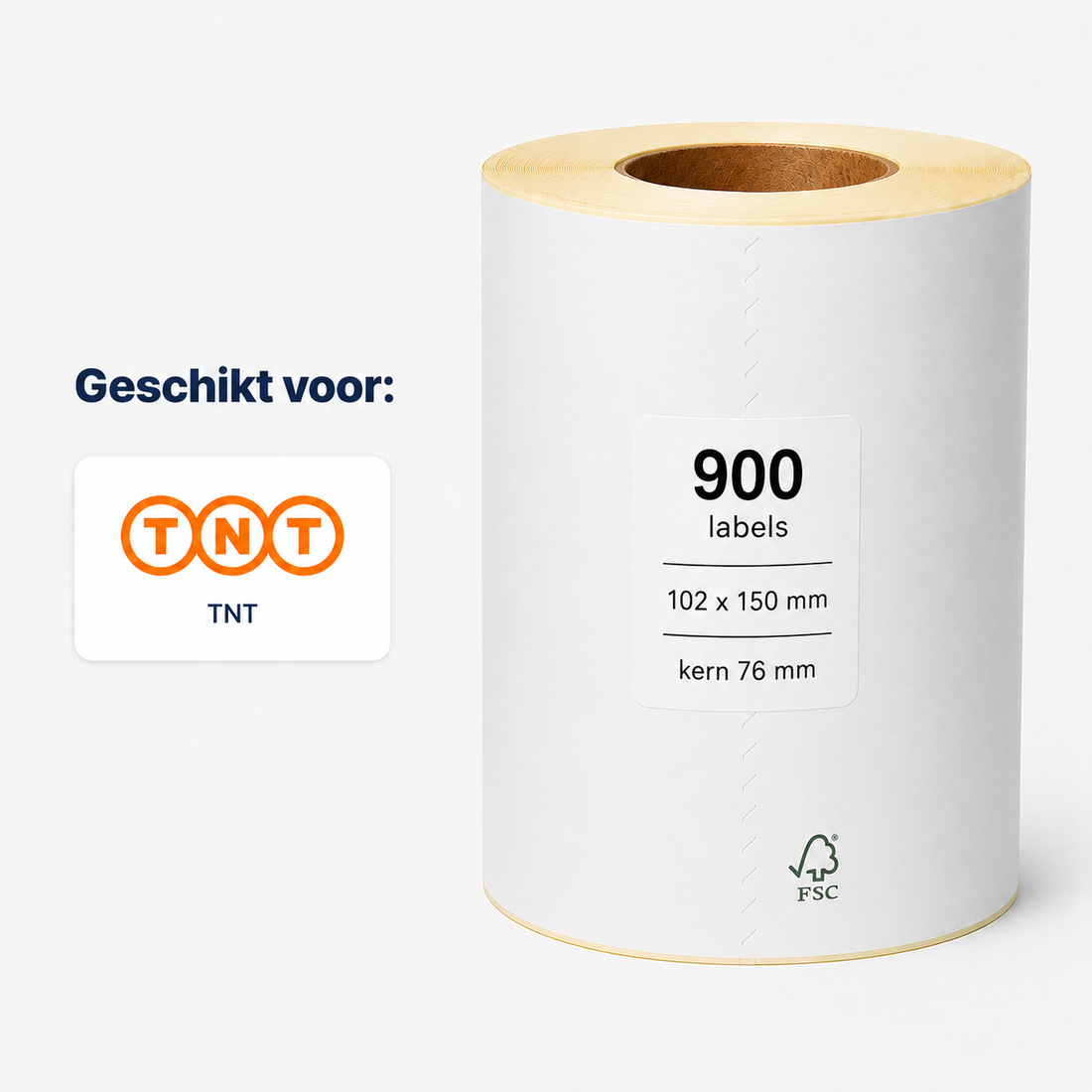Verzendlabel TNT 102 x 150 mm <br>(900 labels per rol)