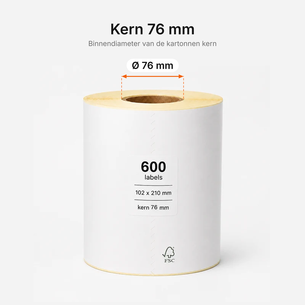 Verzendlabel DHL 102 x 210 mm <br>(600 labels per rol)