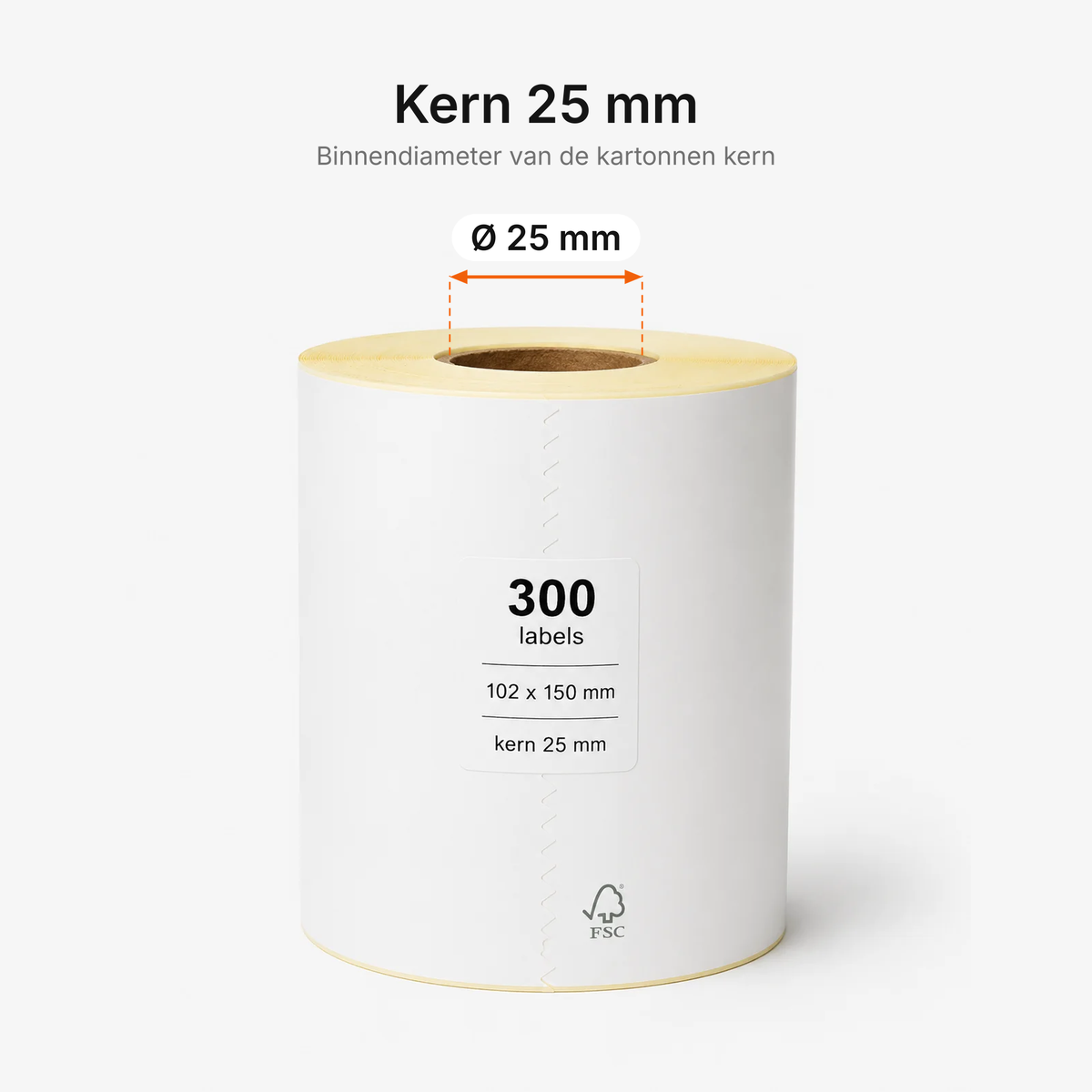 Verzendlabel 102 x 150 mm (A6) <br>(300 labels per rol)