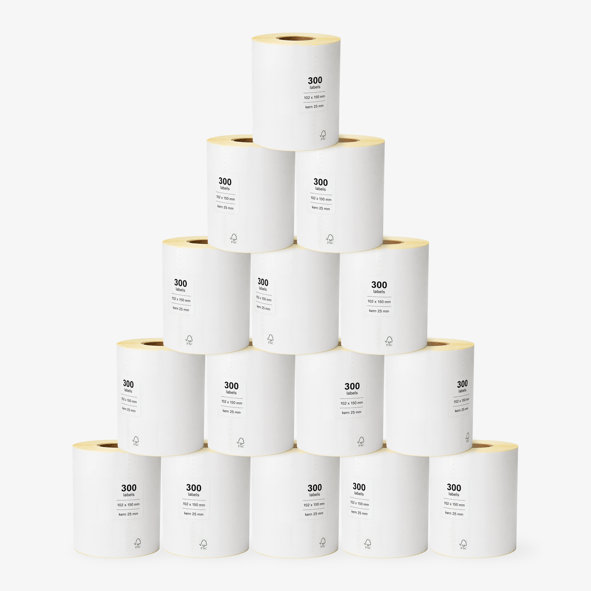 Verzendlabel 102 x 150 mm (A6) <br>(300 labels per rol)