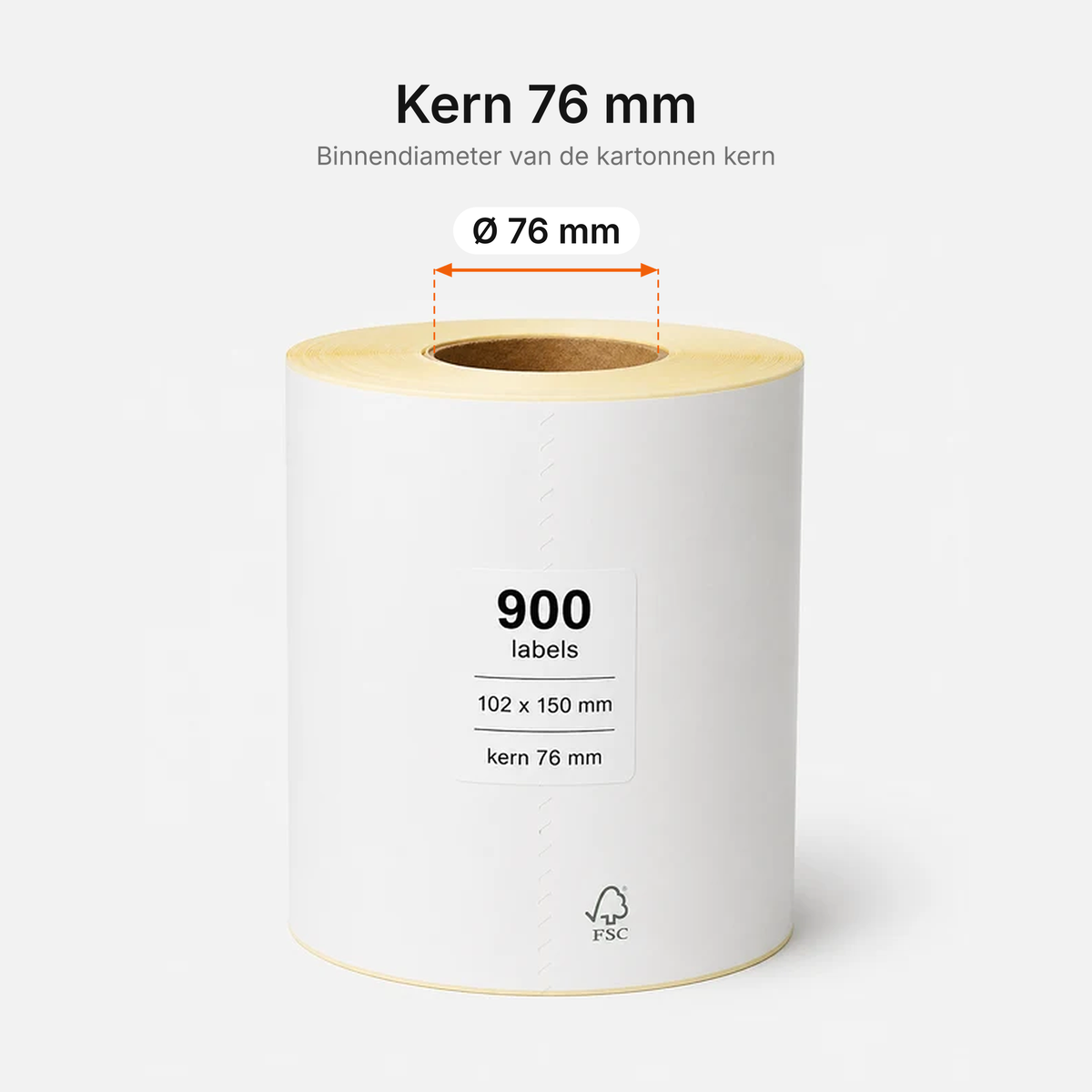 Verzendlabel 102 x 150 mm (A6) <br>(900 labels per rol)