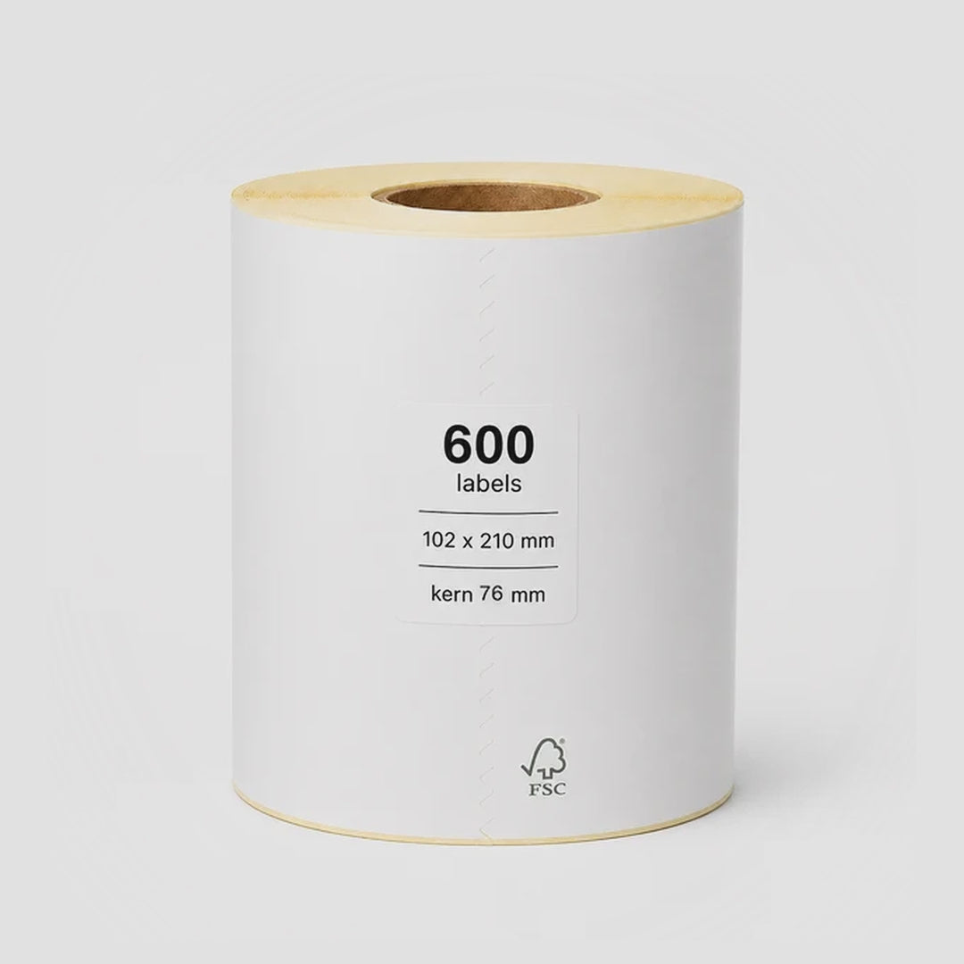 Verzendlabel DHL 102 x 210 mm <br>(600 labels per rol)
