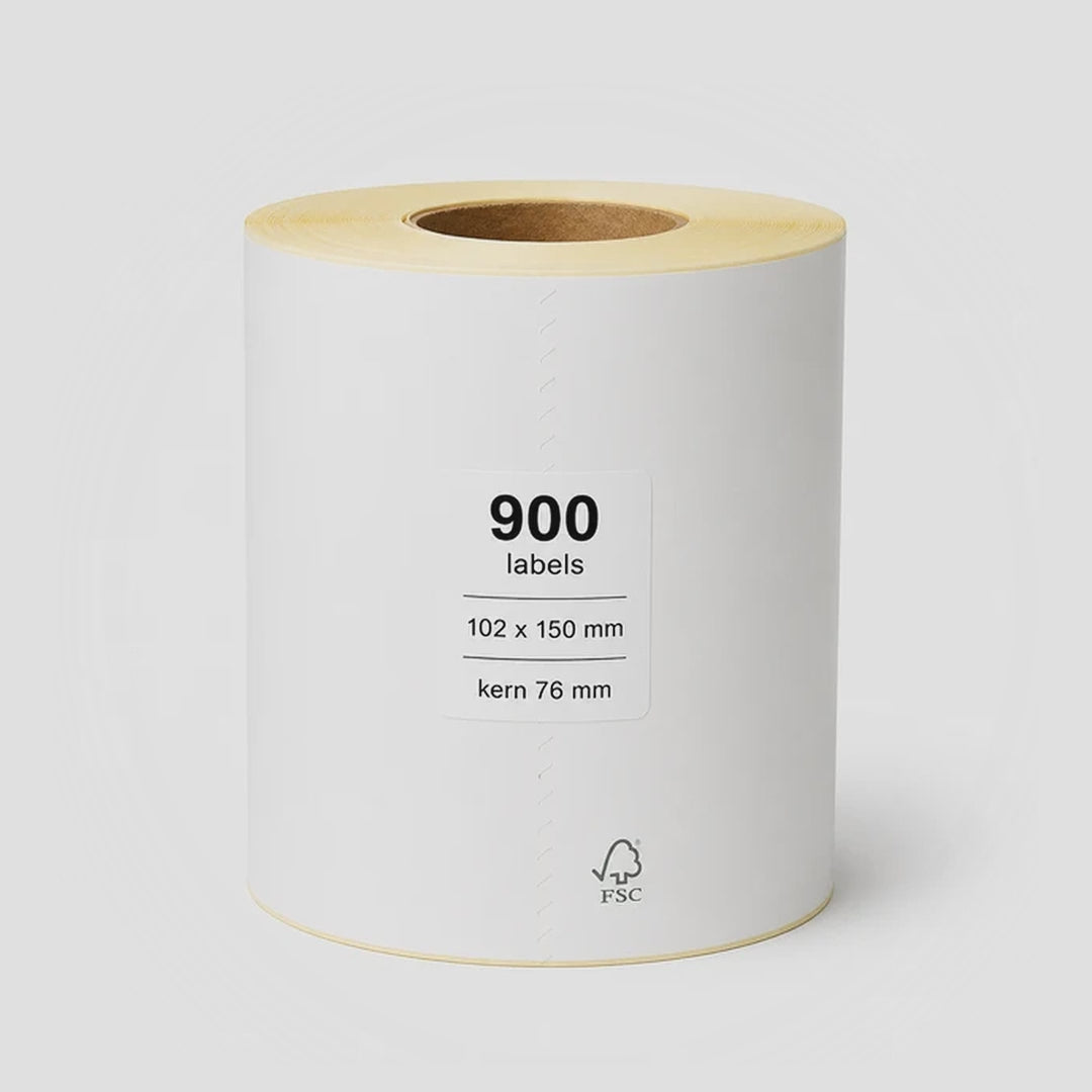 Verzendlabel 102 x 150 mm (A6) <br>(900 labels per rol)