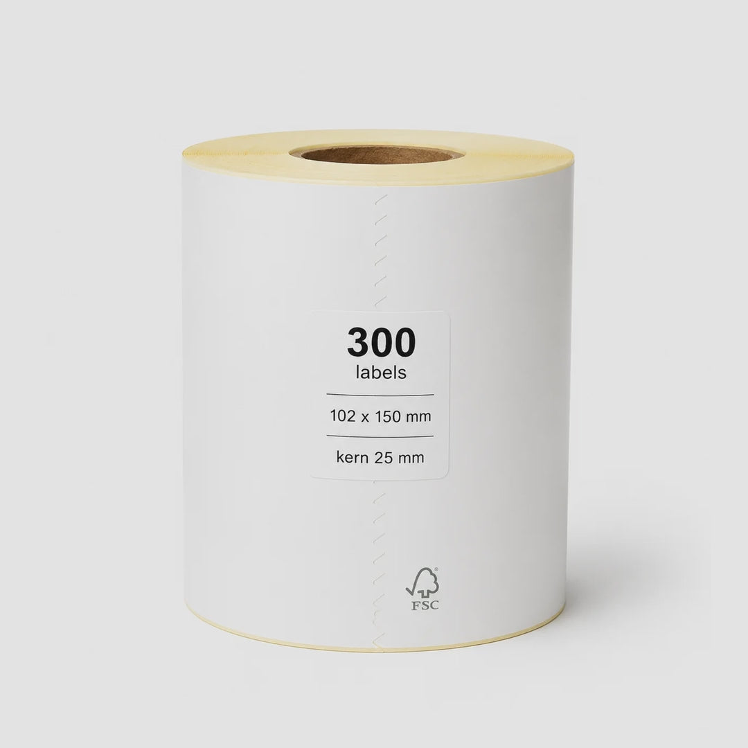 Verzendlabel 102 x 150 mm (A6) <br>(300 labels per rol)